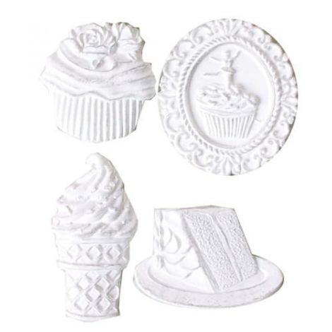 Ozdoby żywiczne ScrapBerry's Melissa Frances Sweet Treats, 4szt